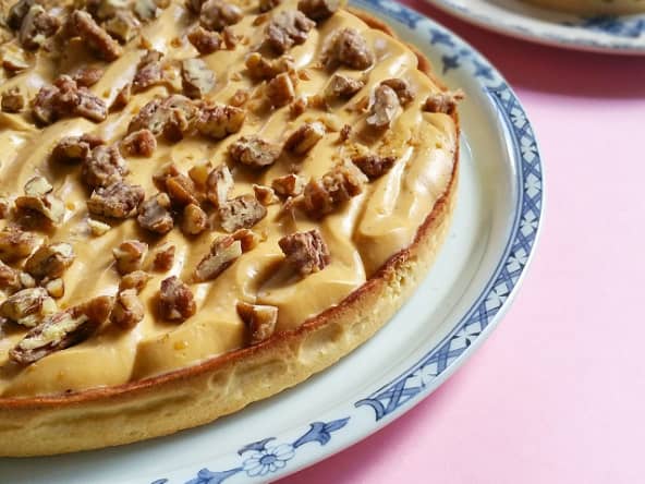 Pumpkin pie, tarte sucrée butternut et noix de pécan