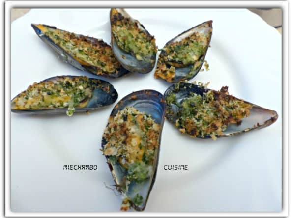 Moules gratinées à la provençale