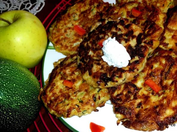 Beignets de courgette et pomme