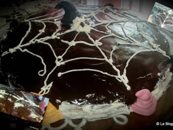 Gâteau allemand Donauwelle pour Halloween