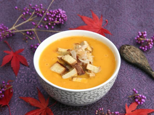 Soupe de patate douce aux épices