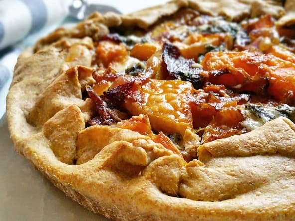 Tarte rustique au butternut et gorgonzola