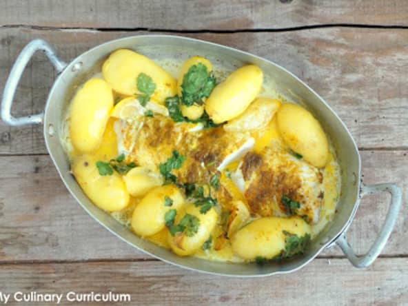 Dos de cabillaud aux épices et citrons confits