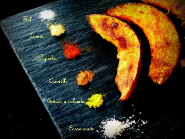 Potiron doux grillé aux épices