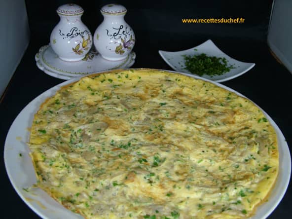 Omelette facile aux champignons pleurotes