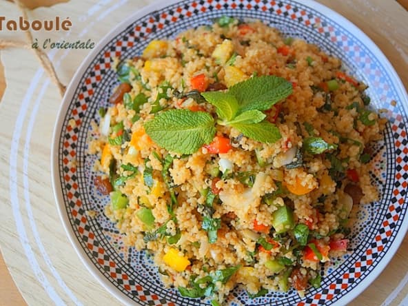 Taboulé à l'orientale aux raisins secs