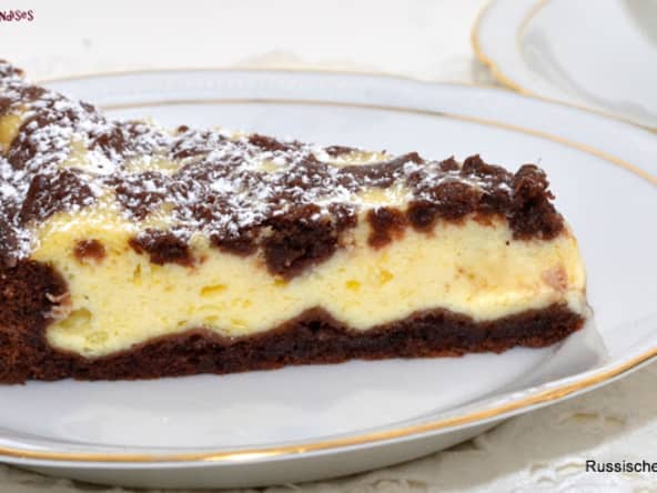 Cheesecake allemand bicolore.