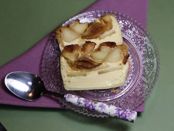 Crème aux oeufs aux pommes et confiture de lait