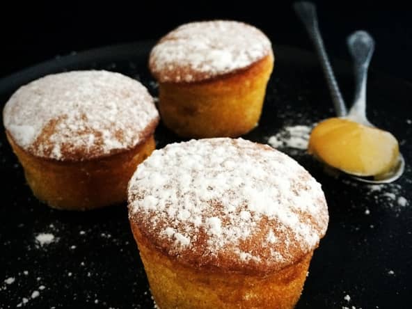 Fondant au citron et lemon curd