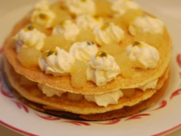 Mille-feuilles de Gâteau de Savoie aux agrumes