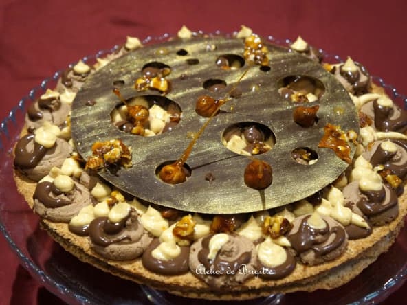 Gâteau fantastik sans gluten au chocolat au lait, noisette et caramel beurre salé