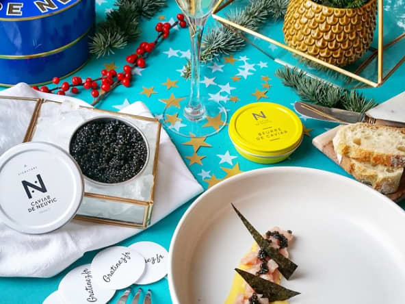 Tartare de veau de lait, sabayon au citron et Caviar de Neuvic - Gratinez