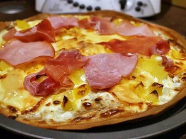 Pizza façon raclette thermomix, recette thermomix viandes