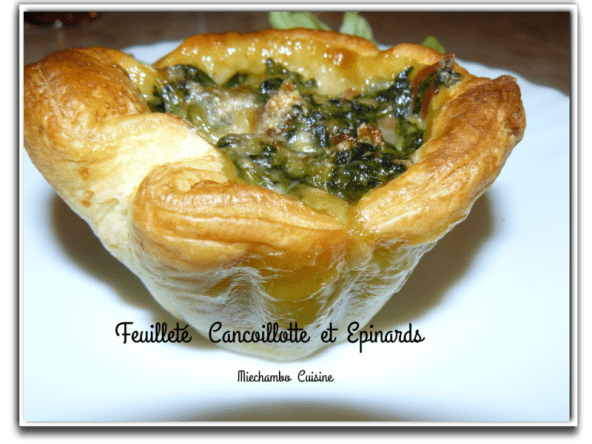 Feuilletés aux épinards et à la cancoillotte