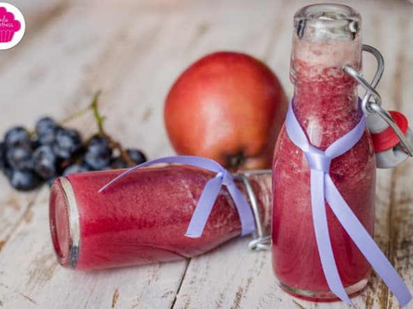 Jus de pomme raisin et jus de raisin - obtenus avec un extracteur