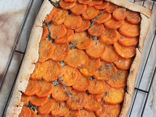 Tarte écaille de patate douce