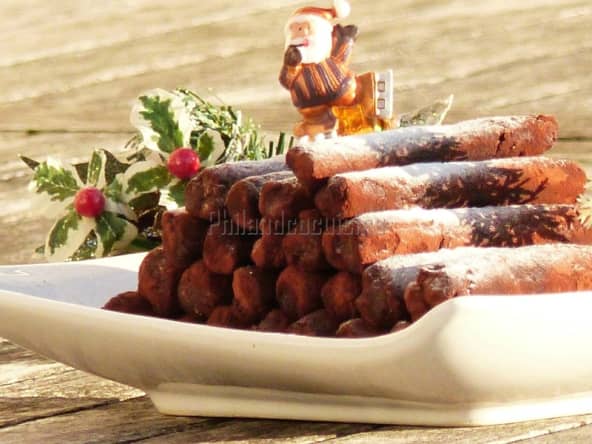 Tas de bûches de Noël