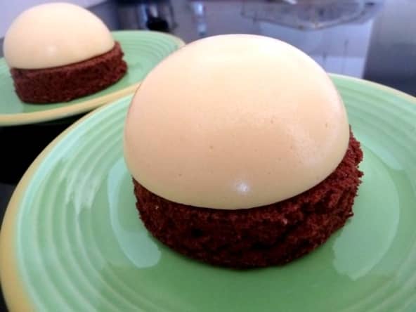 Crème citron sur moelleux au chocoat