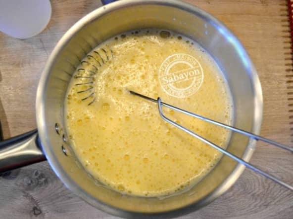 Sabayon sans cuisson au bain marie d'après la recette du Chef Simon