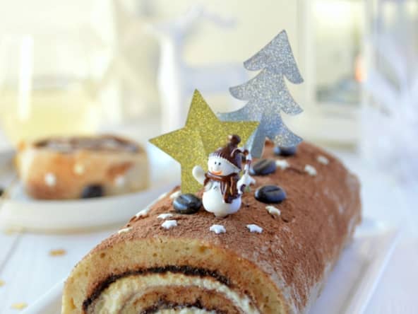 Bûche de Noël vegan façon tiramisu