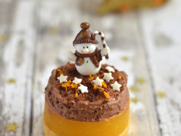 Entremet à l'orange et au chocolat