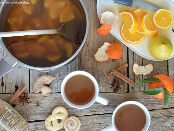 Vin chaud au vin blanc orange et miel
