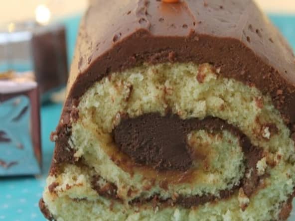 Bûche chocolat sans beurre