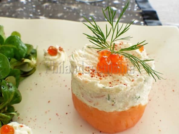 Bavarois de saumon fumé au chèvre frais