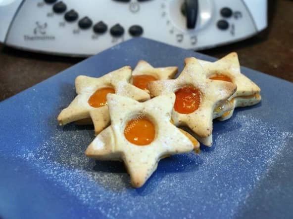 Sablés confiture d'abricot thermomix, recette thermomix gouter