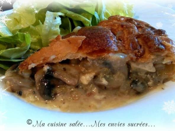 TOURTE AUX CHAMPIGNONS ET BRIE TRUFFÉE