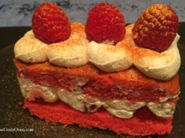 Moelleux roses aux framboises