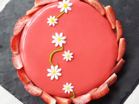 Tarte-Entremets Thé Earl Grey et Fraise
