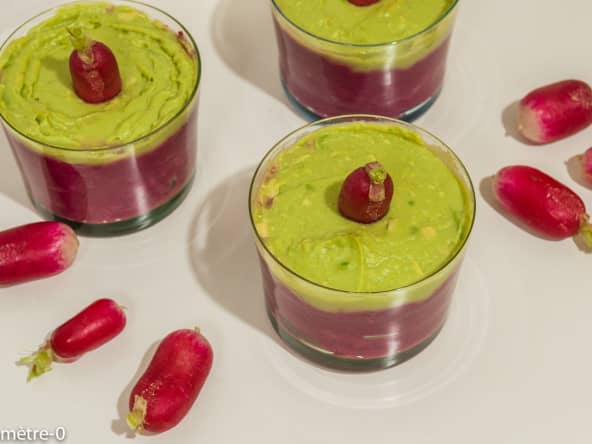 Verrine de betteraves et avocat
