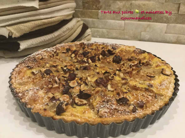 Tarte aux poires et noisettes