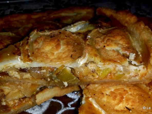 Tarte aux poireaux et chèvre