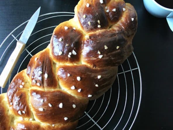 Brioche tressée avec enfin une mie filante