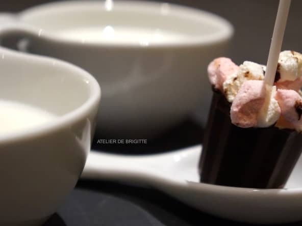 Sucette chocolat et chamalow à faire fondre dasns le lait chaud