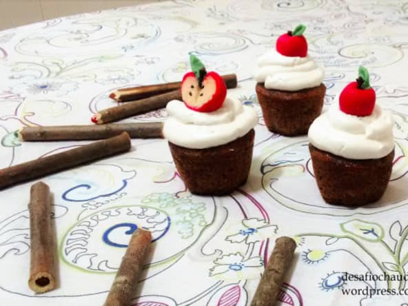 Cupcake pomme et cannelle
