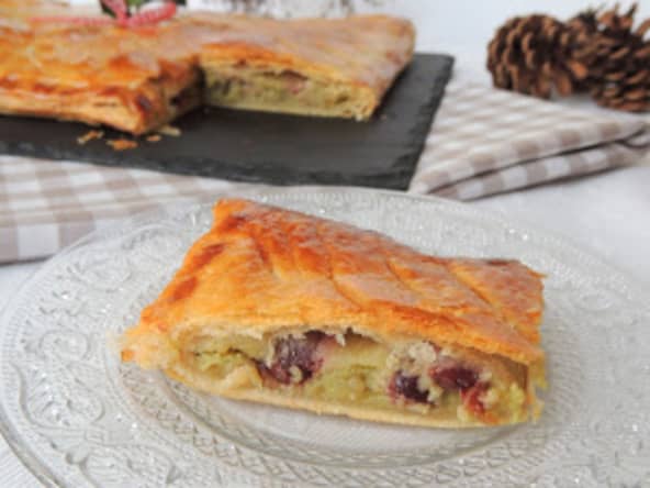 Galette des rois pistache et cerise griotte