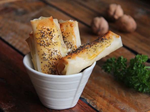 Cigares aux 2 fromages et aux noix