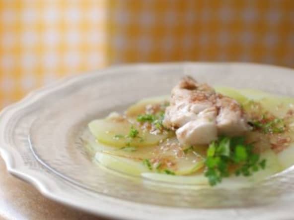 Maquereau sur lit de choux-raves en vinaigrette