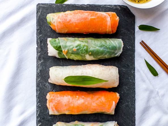 Rouleau de printemps d’hiver vegan et sans gluten