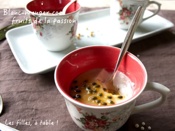 Blanc-manger coco et fruits de la passion