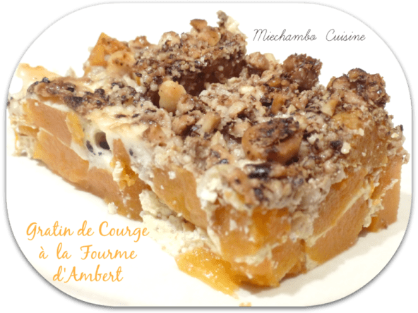 Gratin de courge à la fourme d'Ambert simple et savoureux