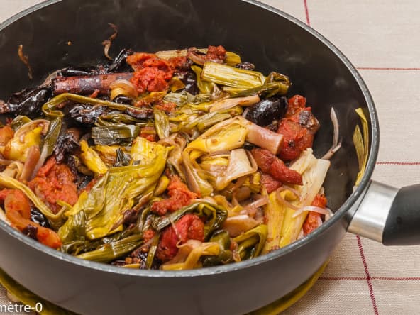 Poireaux aux pruneaux