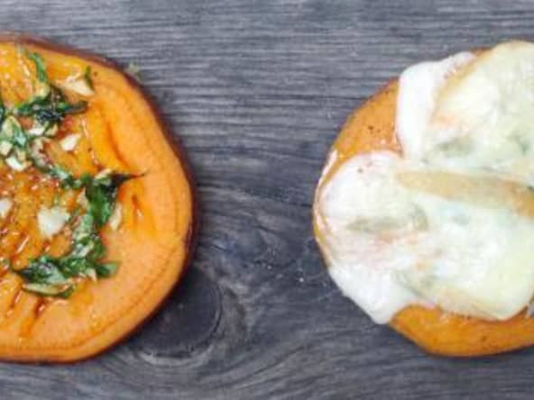 Patate douce tranchée en persillade