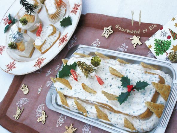 Bûche apéritive façon cheesecake