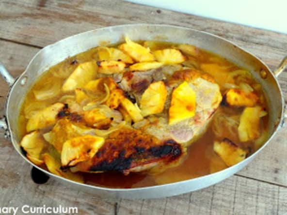 Rouelle de porc au curry et à l'ananas