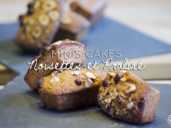 Minis cakes aux noisettes et praliné
