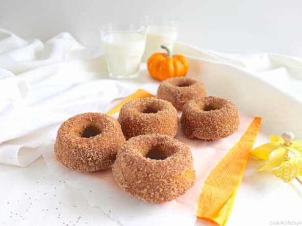 Donuts potiron et cannelle cuits au four